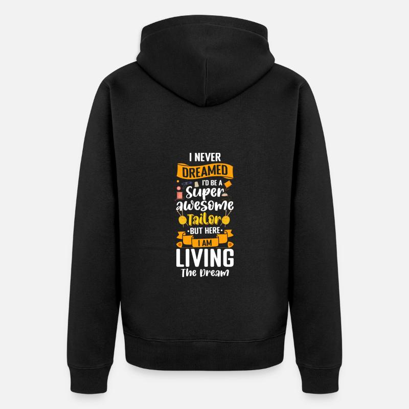 Schneider Anzug - Unisex Premium Bio Zip Hoodie - Schwarz