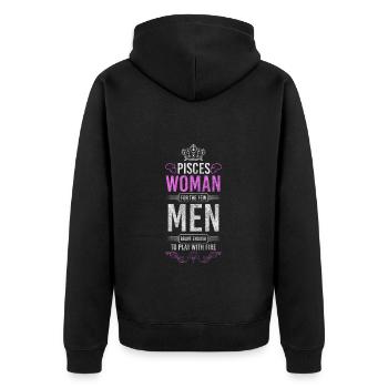 Signe du zodiaque eau naissance mois superstition - Veste à capuche bio Premium Unisexe - noir - Dos - Nico (187cm)