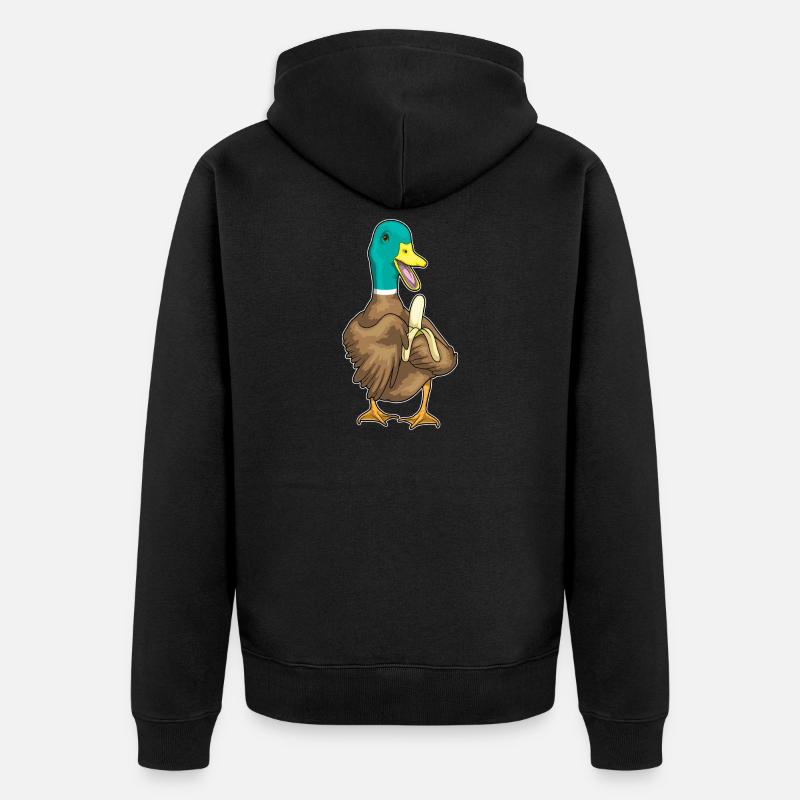 Canard Banane - Veste à capuche bio Premium Unisexe - noir
