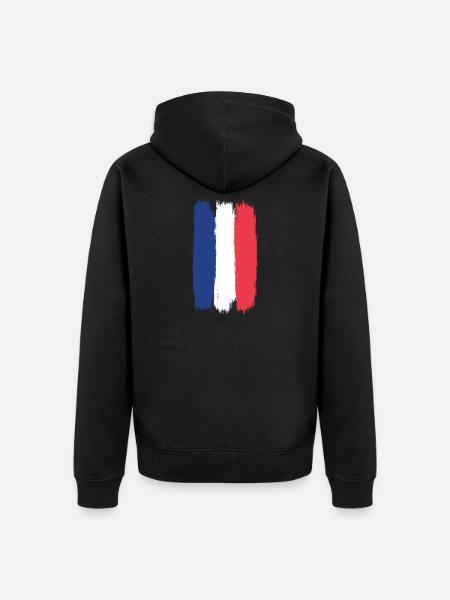 Francey Flag, Viva France, A Symbol of Unity - Unisex Premium Organic Zip Hoodie - black
