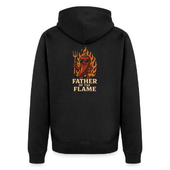 Saucier Pieux Chili Fermenté Épicé - Veste à capuche bio Premium Unisexe - noir - Dos - Nico (187cm)