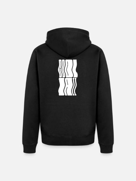 Cool Jazz Wave Logo - Unisex Premium Bio Zip Hoodie - Schwarz