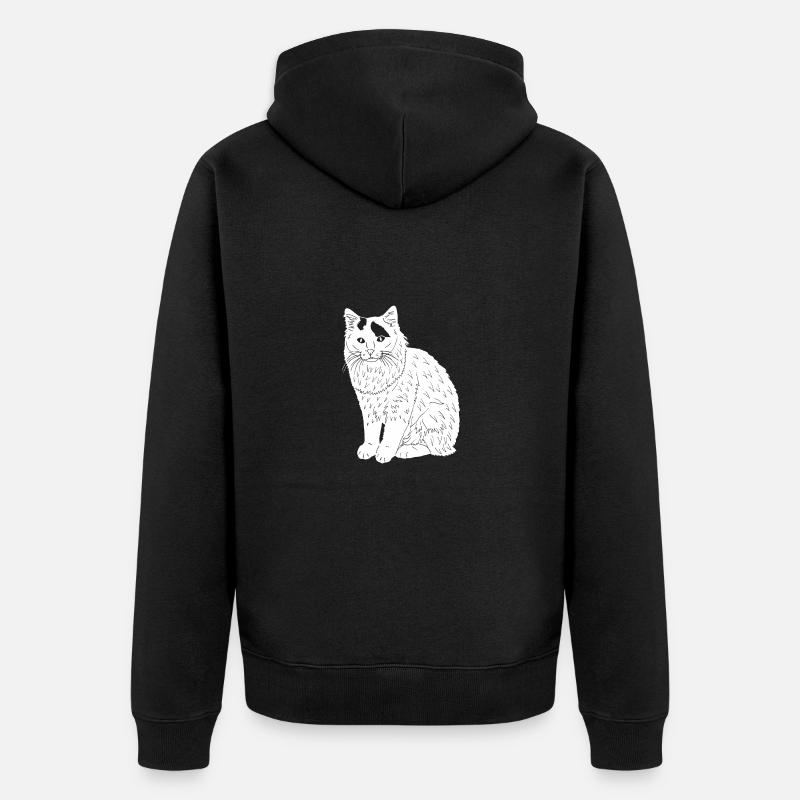 Türkisch Van Katze - Unisex Premium Bio Zip Hoodie - Schwarz