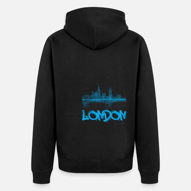 Londres - Veste à capuche bio Premium Unisexe - noir