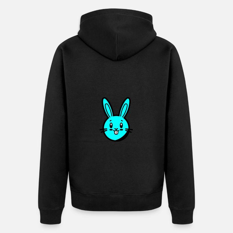 Lapin Pâques - Veste à capuche bio Premium Unisexe - noir
