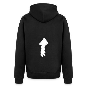 Flèche - Veste à capuche bio Premium Unisexe - noir - Dos - Nico (187cm)