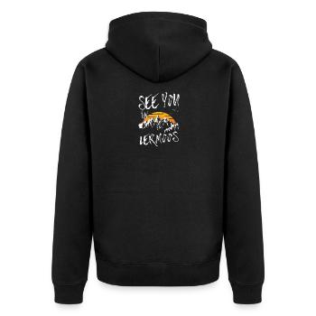 Lermoos Ski Tyrol Snowboard Autriche - Veste à capuche bio Premium Unisexe - noir - Dos - Nico (187cm)