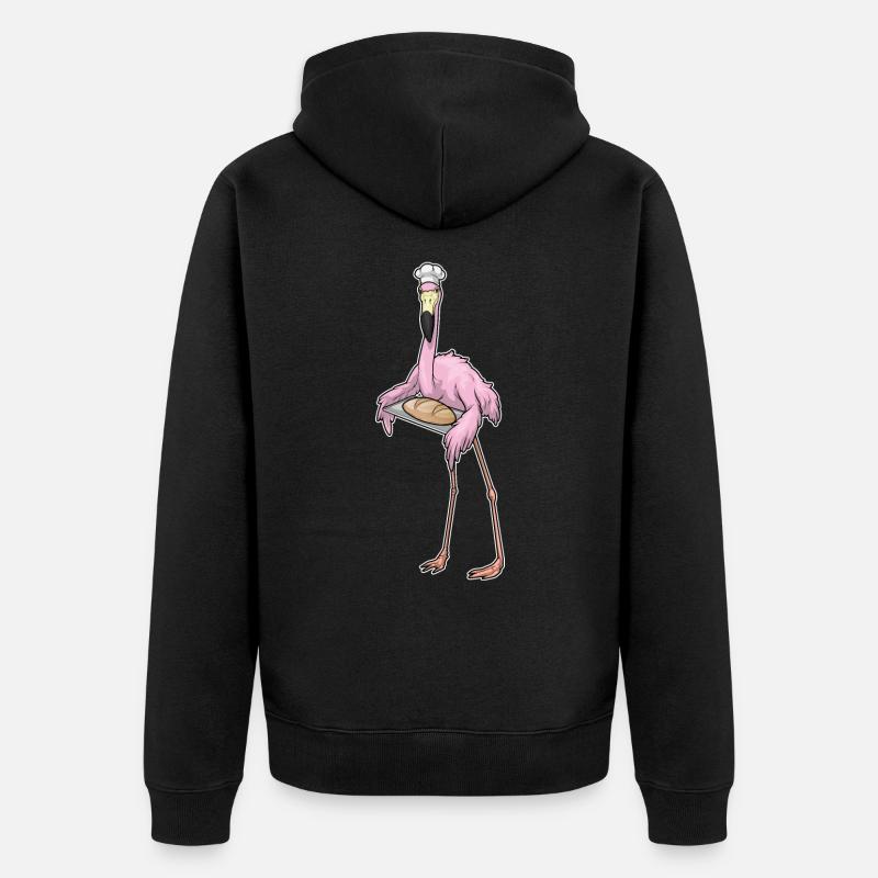 Pain Flamingo Baker - Veste à capuche bio Premium Unisexe - noir