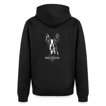 Ibizan Hound Mom Dog Dog Wilsigns - Unisex Premium Organic Zip Hoodie - black - Back - Nico (187cm)