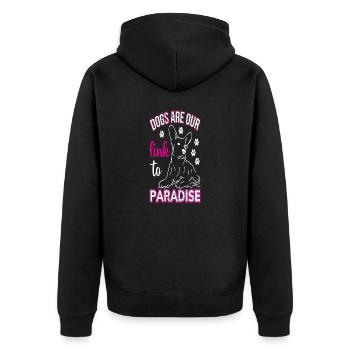 Les chiens sont notre lien avec le Paradis - Veste à capuche bio Premium Unisexe - noir - Dos - Nico (187cm)