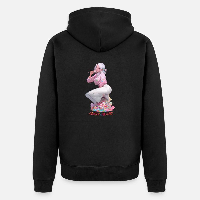 Faites de beaux rêves - Veste à capuche bio Premium Unisexe - noir