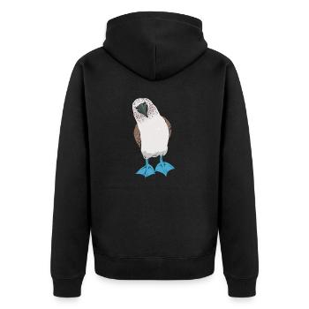 Blue-footed Booby Seabird Blue-footed Booby Seabird - Unisex Premium Organic Zip Hoodie - black - Back - Nico (187cm)