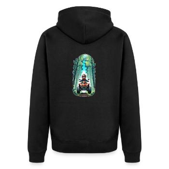 quad et tout terrain - Veste à capuche bio Premium Unisexe - noir - Dos - Nico (187cm)