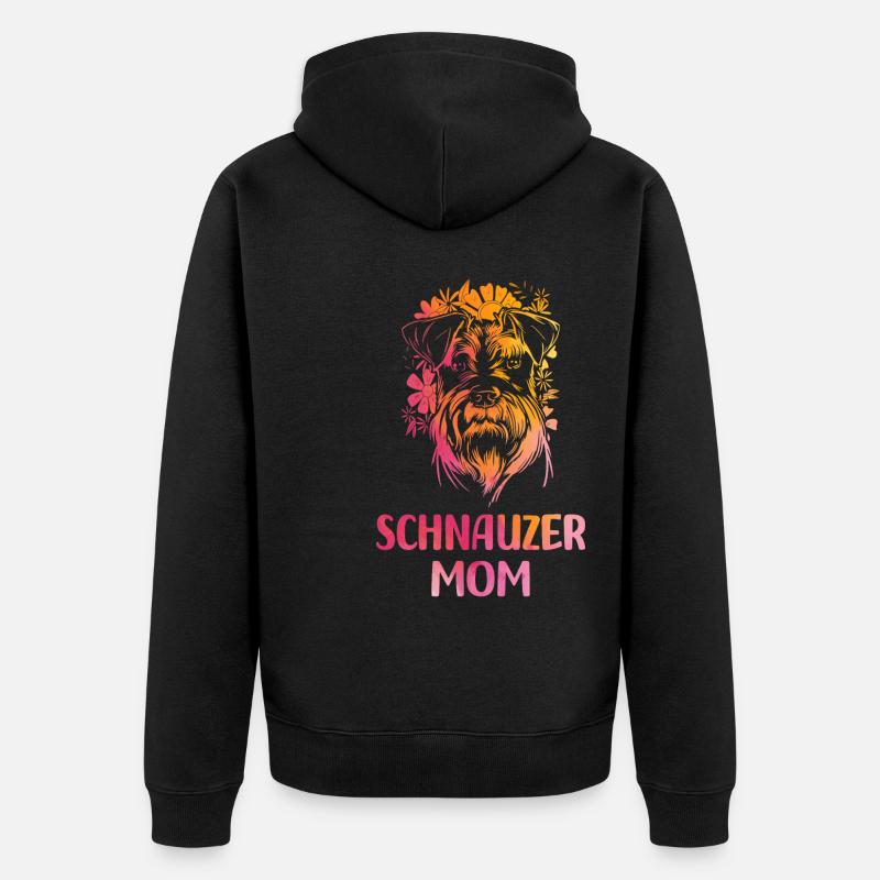 Schnauzer - Unisex Premium Bio Zip Hoodie - Schwarz