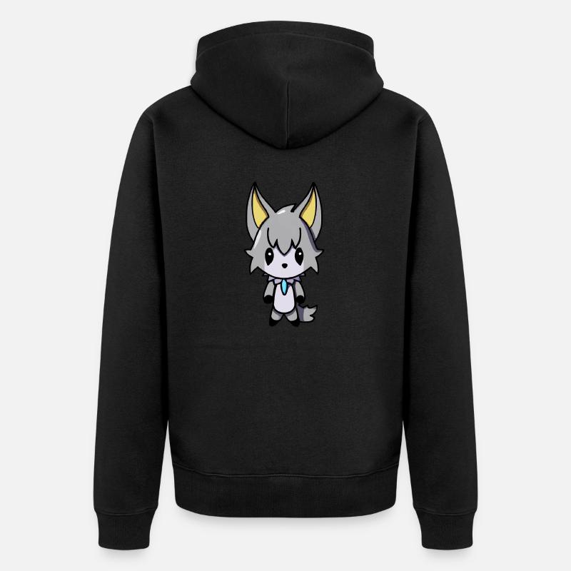 Kawaii Anime Vampire Wolf - Veste à capuche bio Premium Unisexe - noir
