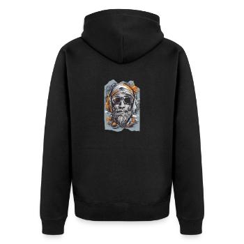 Beats & Beards Fusion Music Lover Sunglasses - Unisex Premium Organic Zip Hoodie - black - Back - Nico (187cm)