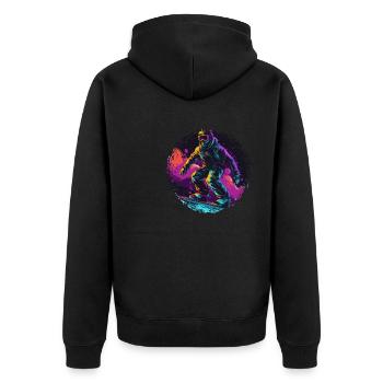 Snowboard ou ski puis après-ski - Veste à capuche bio Premium Unisexe - noir - Dos - Nico (187cm)