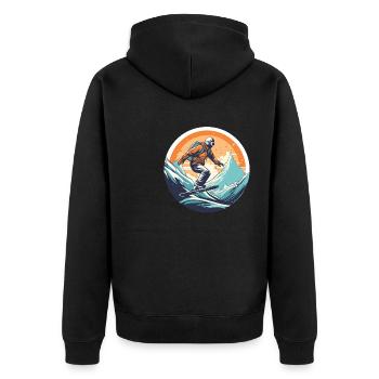 Snowboard ou ski puis après-ski - Veste à capuche bio Premium Unisexe - noir - Dos - Nico (187cm)