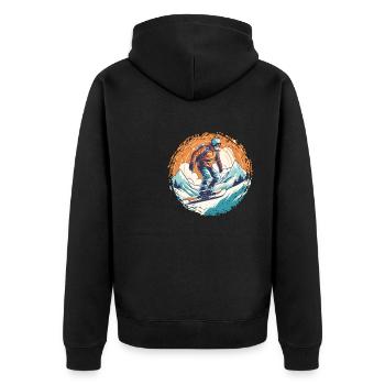 Snowboard ou ski puis après-ski - Veste à capuche bio Premium Unisexe - noir - Dos - Nico (187cm)