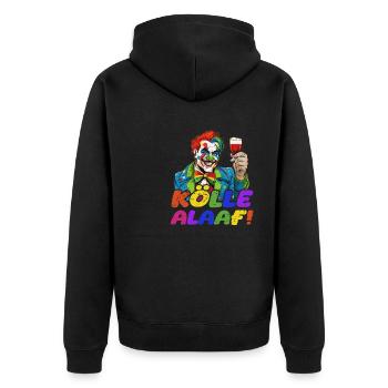 Karneval Eskalation Köln Kostüm Kölsch Bier Party - Unisex Premium Bio Zip Hoodie - Schwarz - Hinten - Nico (187cm)