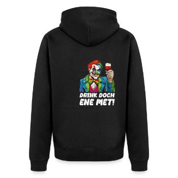 Karneval Eskalation Köln Kostüm Kölsch Bier Party - Unisex Premium Bio Zip Hoodie - Schwarz - Hinten - Nico (187cm)