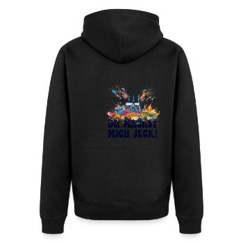 Köln Kölle Karneval Gebützt Kölle Alaaf Jeck Party - Unisex Premium Bio Zip Hoodie - Schwarz - Hinten - Nico (187cm)