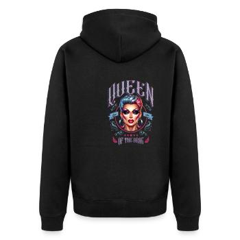 Fierté LGBTQ+ Reine du drag - Veste à capuche bio Premium Unisexe - noir - Dos - Nico (187cm)