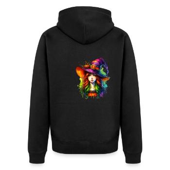 In a world full of princesses, be a witch - Unisex Premium Organic Zip Hoodie - black - Back - Nico (187cm)