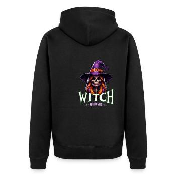 In a world full of princesses, be a witch - Unisex Premium Organic Zip Hoodie - black - Back - Nico (187cm)