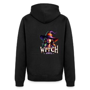 In a world full of princesses, be a witch - Unisex Premium Organic Zip Hoodie - black - Back - Nico (187cm)