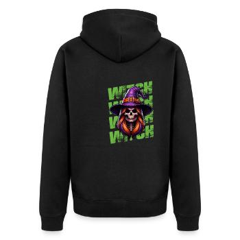 In a world full of princesses, be a witch - Unisex Premium Organic Zip Hoodie - black - Back - Nico (187cm)