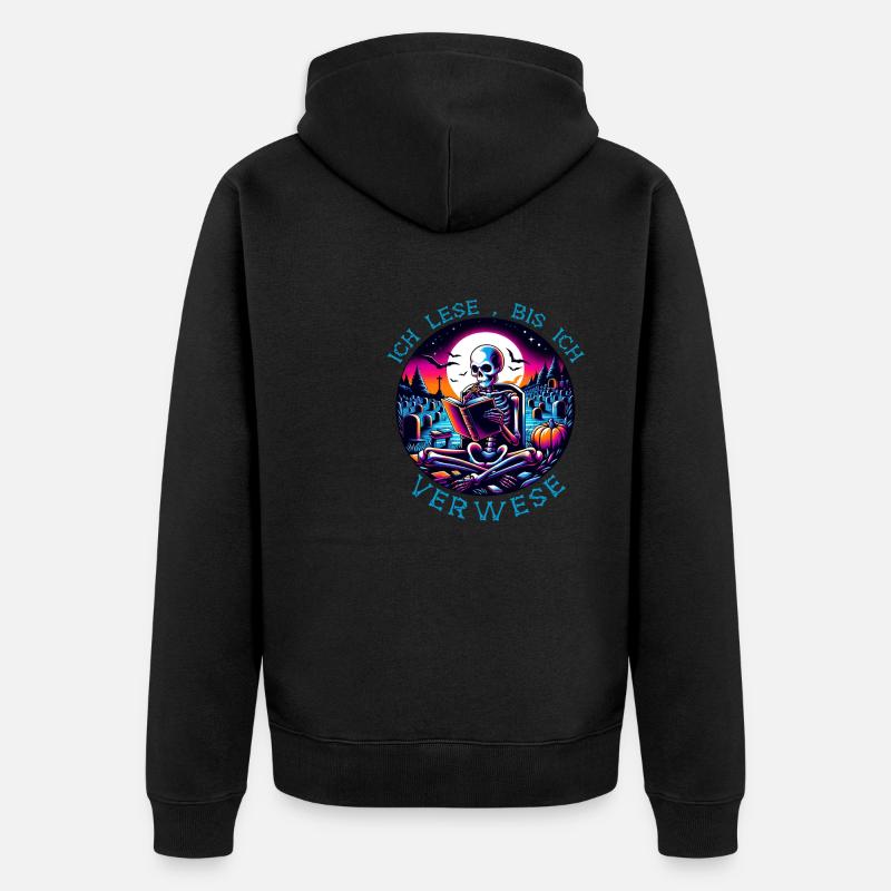 La lecture est mon hobby - Veste à capuche bio Premium Unisexe - noir