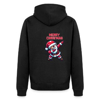 Ho Ho Ho Joyeux Noël, Équipe du Père Noël - Veste à capuche bio Premium Unisexe - noir - Dos - Nico (187cm)