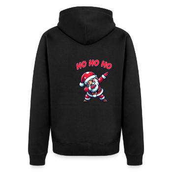 Ho Ho Ho Joyeux Noël, Équipe du Père Noël - Veste à capuche bio Premium Unisexe - noir - Dos - Nico (187cm)