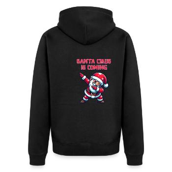 Ho Ho Ho Joyeux Noël, Équipe du Père Noël - Veste à capuche bio Premium Unisexe - noir - Dos - Nico (187cm)