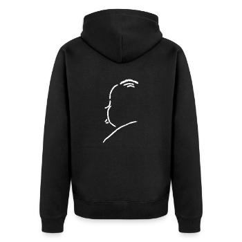 Signature d'Hitchcock - Veste à capuche bio Premium Unisexe - noir - Dos - Nico (187cm)