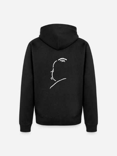 Hitchcock Signature - Unisex Premium Organic Zip Hoodie - black