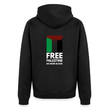 Palestine libre - Veste à capuche bio Premium Unisexe - noir - Dos - Nico (187cm)
