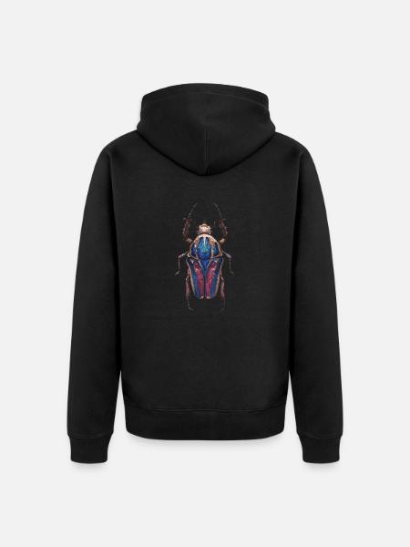 Großer Käferhirsch - Riesenkäferhirsch - Unisex Premium Bio Zip Hoodie - Schwarz