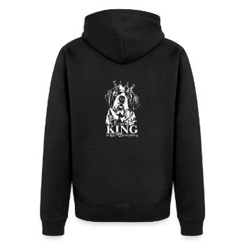 ST. Bernard King Chien Disant Chiens Wilsigns - Veste à capuche bio Premium Unisexe - noir - Dos - Nico (187cm)