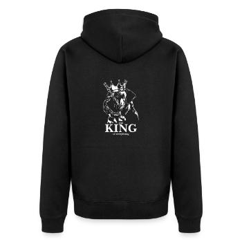 BULLMASTIFF King Dog Dog Dog Wilsigns - Unisex Premium Organic Zip Hoodie - black - Back - Nico (187cm)