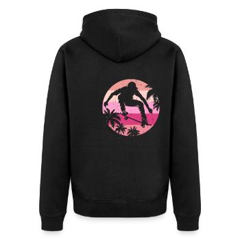 Skater Skateboard - Veste à capuche bio Premium Unisexe - noir - Dos - Nico (187cm)