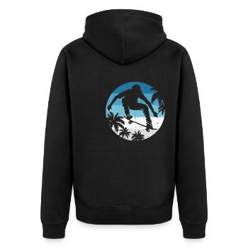 Skater Skateboard - Veste à capuche bio Premium Unisexe - noir - Dos - Nico (187cm)