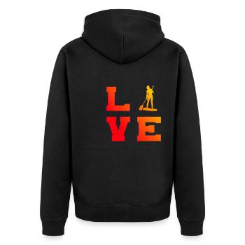 Stand up Paddling Board Standup Paddle Standup Pad - Unisex Premium Organic Zip Hoodie - black - Back - Nico (187cm)