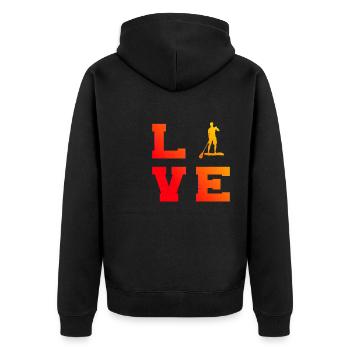 Standup Paddling Women's Standup Paddleboard - Unisex Premium Organic Zip Hoodie - black - Back - Nico (187cm)