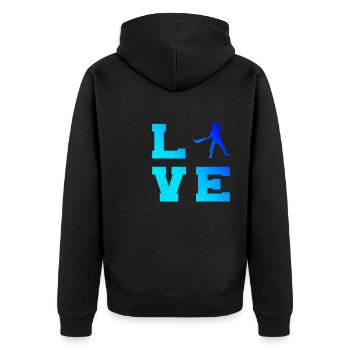 Pelota Jai Alai Basque Pelota Ladies Pelota vasca - Unisex Premium Organic Zip Hoodie - black - Back - Nico (187cm)