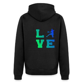Handball Femmes Handball Handball Hommes Handball - Veste à capuche bio Premium Unisexe - noir - Dos - Nico (187cm)