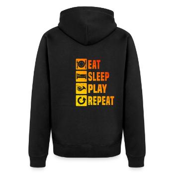 French horn horn players ladies French horn players men - Unisex Premium Organic Zip Hoodie - black - Back - Nico (187cm)
