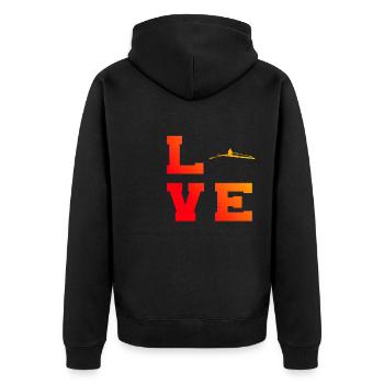 Aviron rameurs femmes hommes aviron - Veste à capuche bio Premium Unisexe - noir - Dos - Nico (187cm)