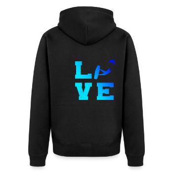 Kitesurfer Hommes Kitesurf Kitesurf Kitesurf - Veste à capuche bio Premium Unisexe - noir - Dos - Nico (187cm)